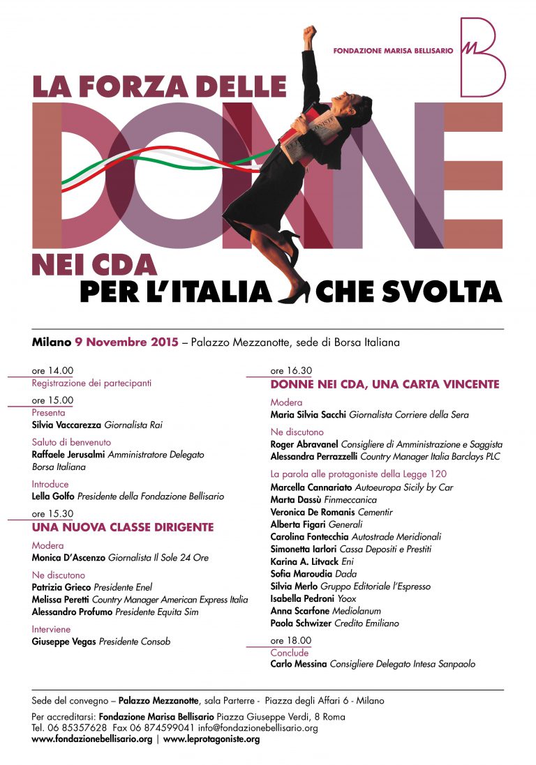 La Forza delle Donne nei CDA per l’Italia che svolta