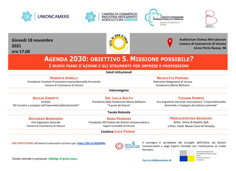 AGENDA 2030: OBIETTIVO 5. MISSIONE POSSIBILE?